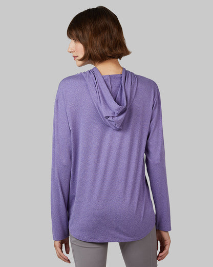 WOMEN'S COOL LONG SLEEVE HOODED T-SHIRT
