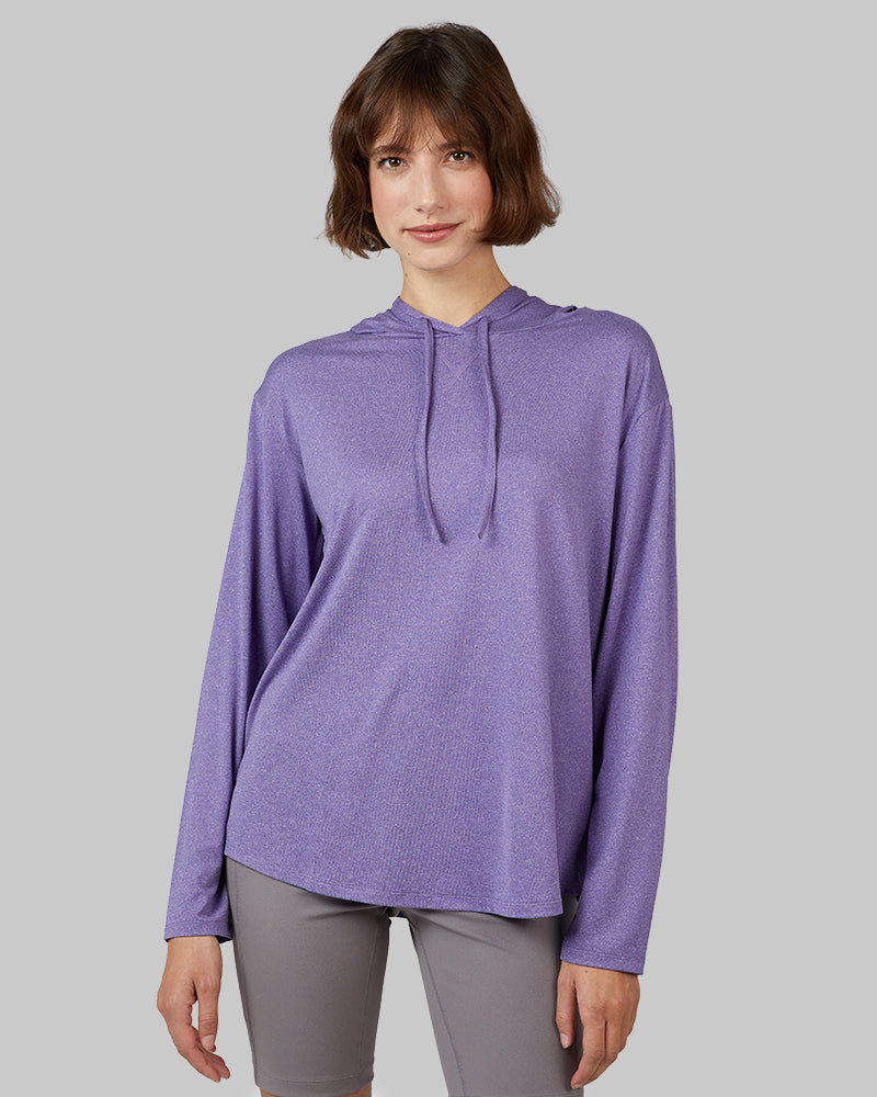 WOMEN'S COOL LONG SLEEVE HOODED T-SHIRT