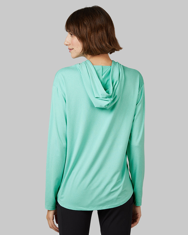 WOMEN'S COOL LONG SLEEVE HOODED T-SHIRT