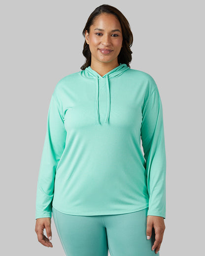 WOMEN'S COOL LONG SLEEVE HOODED T-SHIRT