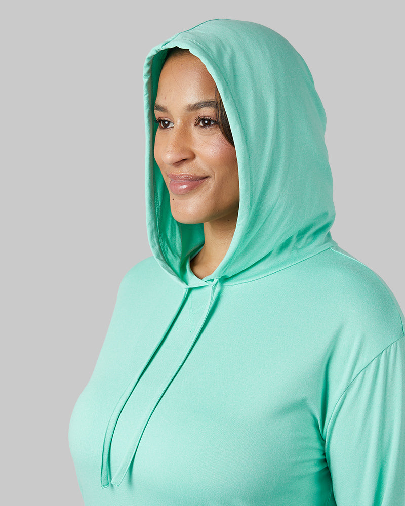 WOMEN'S COOL LONG SLEEVE HOODED T-SHIRT