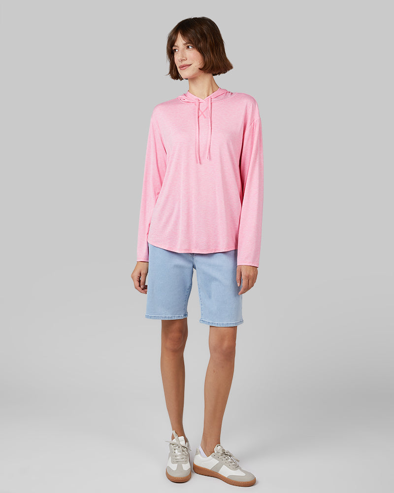 WOMEN'S COOL LONG SLEEVE HOODED T-SHIRT