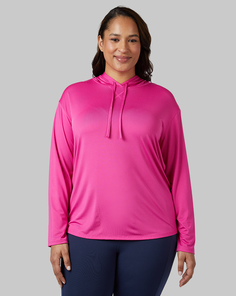 WOMEN'S COOL LONG SLEEVE HOODED T-SHIRT