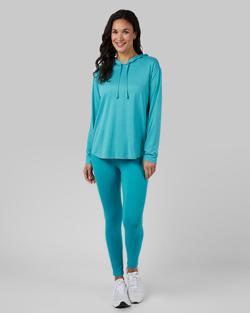 WOMEN'S COOL LONG SLEEVE HOODED T-SHIRT