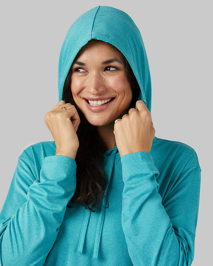 WOMEN'S COOL LONG SLEEVE HOODED T-SHIRT