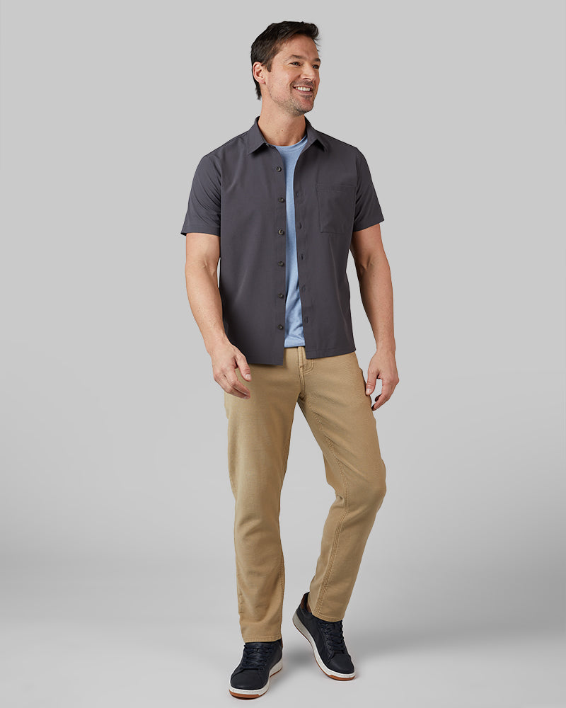 MEN'S CASUAL SHORT SLEEVE DRESS SHIRT