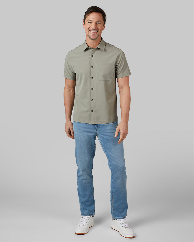 MEN'S CASUAL SHORT SLEEVE DRESS SHIRT
