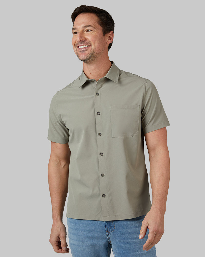 MEN'S CASUAL SHORT SLEEVE DRESS SHIRT
