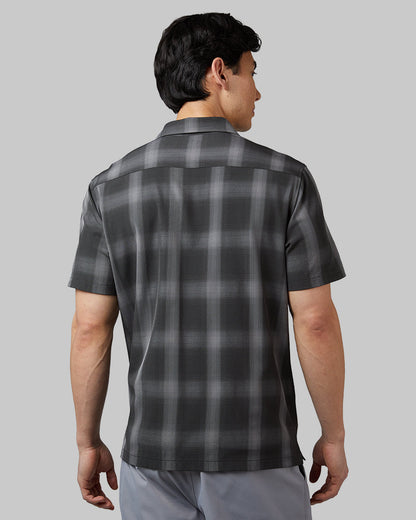 MEN'S CASUAL SHORT SLEEVE PLAID BUTTON-UP