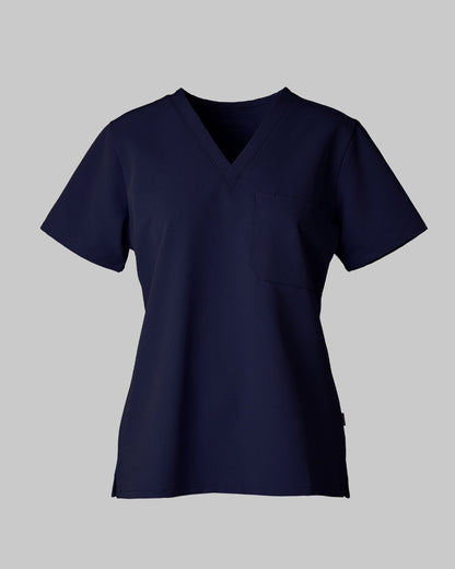 WOMEN'S CHEST POCKET V-NECK SCRUB TOP