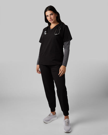WOMEN'S 2-POCKET V-NECK SCRUB TOP