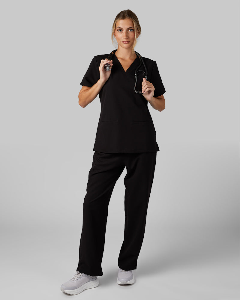 WOMEN'S 2-POCKET V-NECK SCRUB TOP