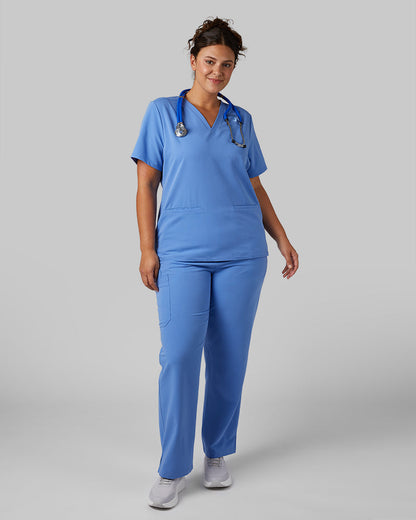 WOMEN'S 2-POCKET V-NECK SCRUB TOP