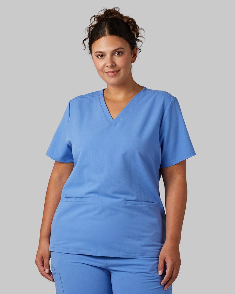 WOMEN'S 2-POCKET V-NECK SCRUB TOP
