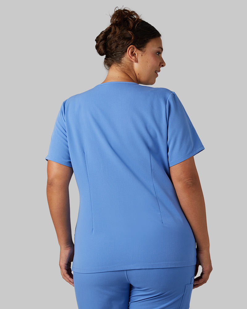 WOMEN'S 2-POCKET V-NECK SCRUB TOP