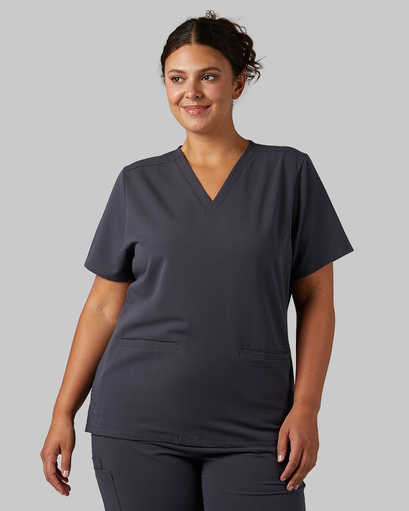 WOMEN'S 2-POCKET V-NECK SCRUB TOP