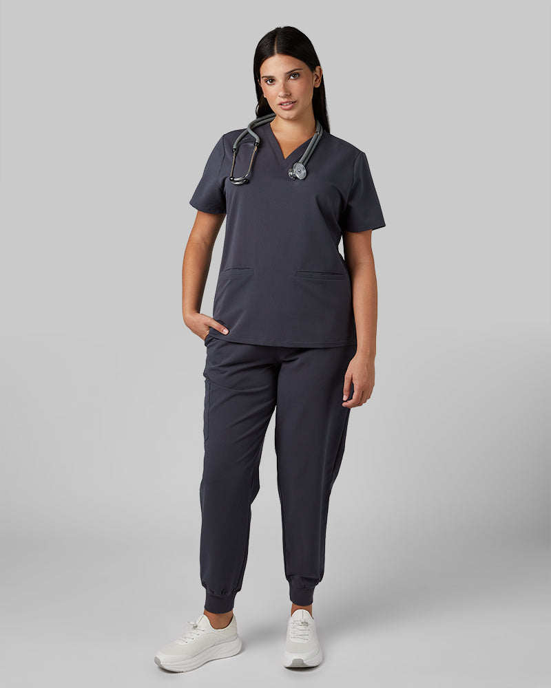WOMEN'S 2-POCKET V-NECK SCRUB TOP