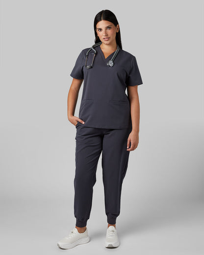 WOMEN'S 2-POCKET V-NECK SCRUB TOP