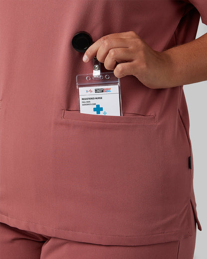 WOMEN'S 2-POCKET V-NECK SCRUB TOP