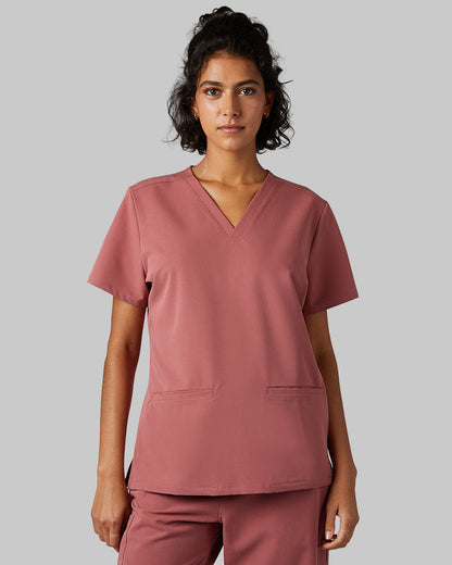 WOMEN'S 2-POCKET V-NECK SCRUB TOP