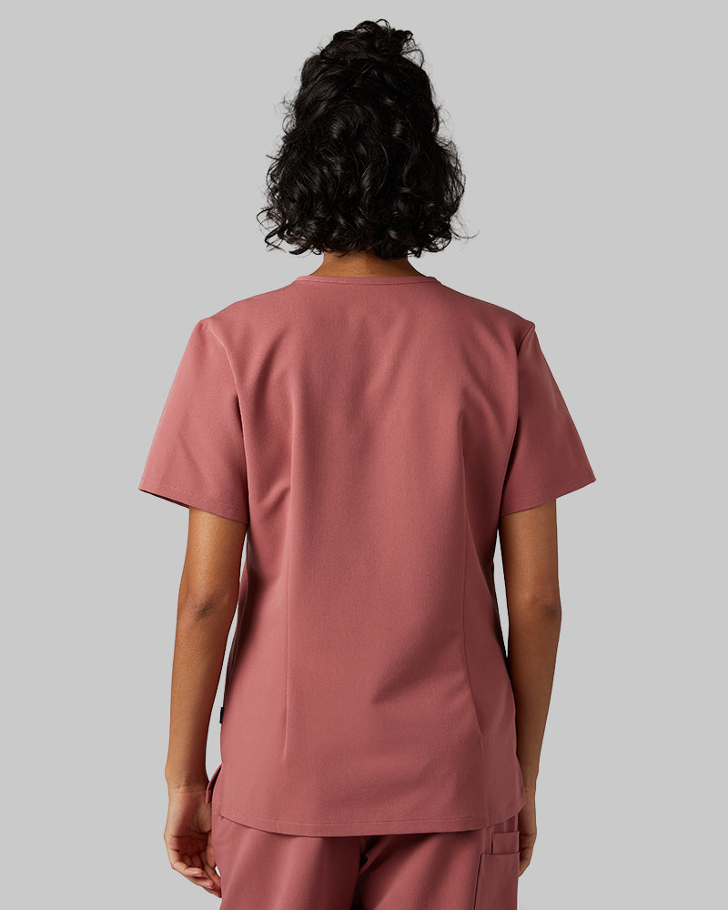 WOMEN'S 2-POCKET V-NECK SCRUB TOP