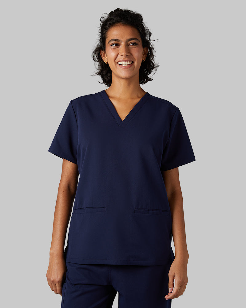 WOMEN'S 2-POCKET V-NECK SCRUB TOP