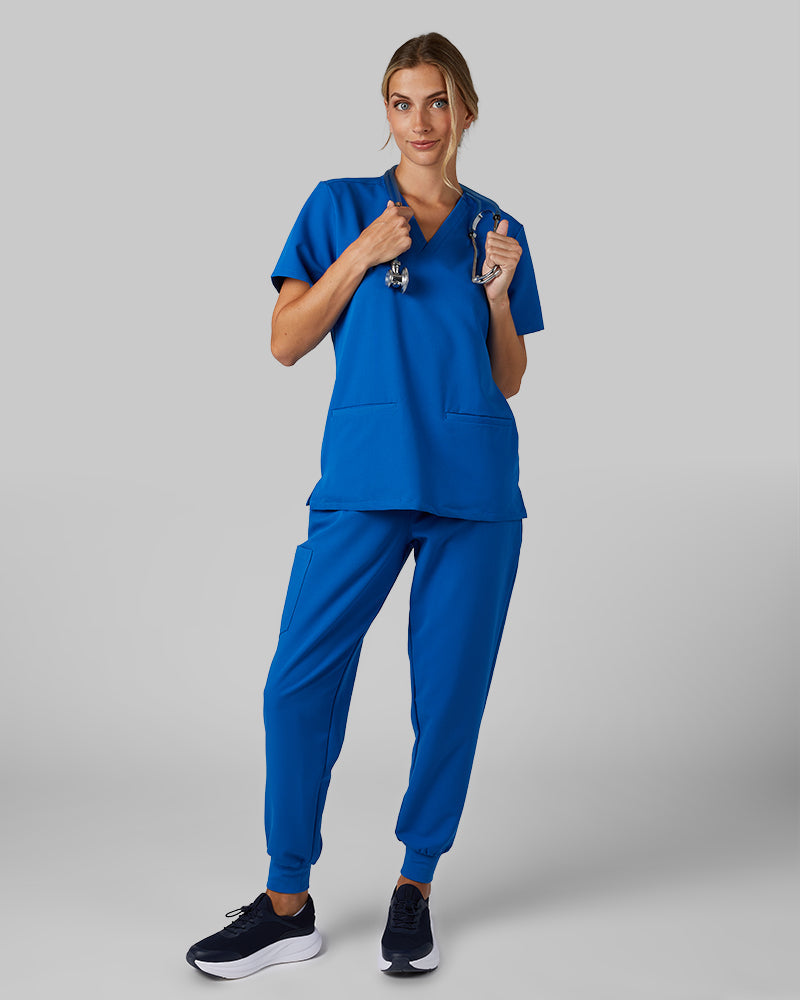 WOMEN'S 2-POCKET V-NECK SCRUB TOP