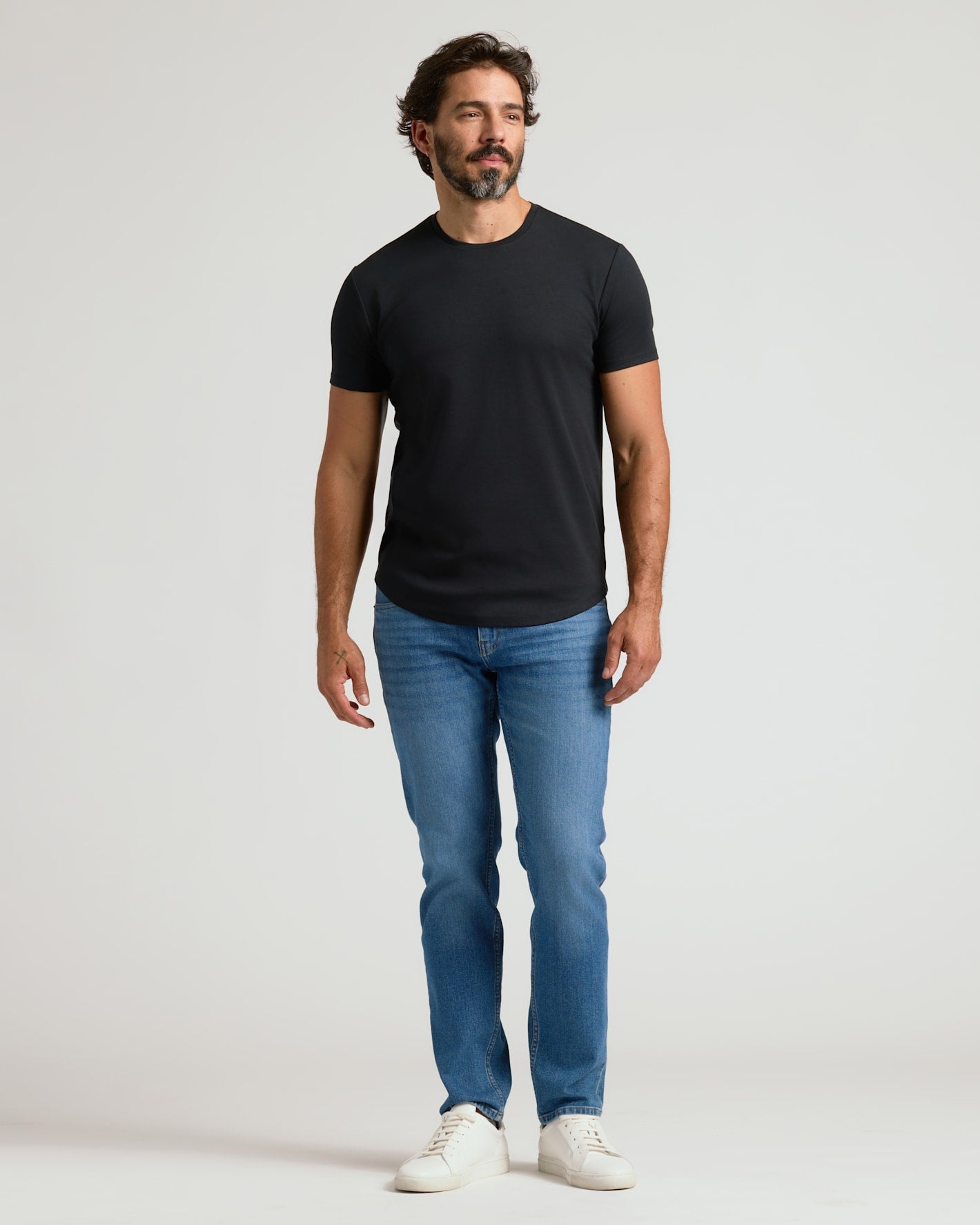 Black & White Pima Cotton Blend Crew 2-Pack