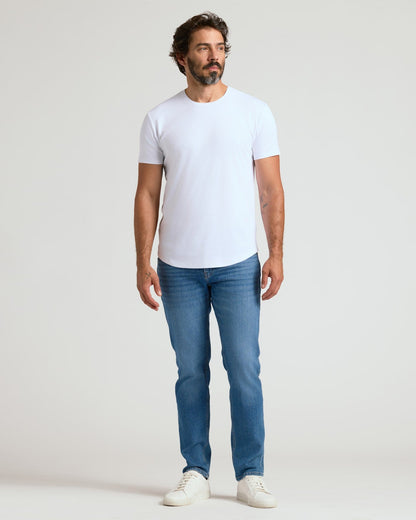 Black & White Pima Cotton Blend Crew 2-Pack