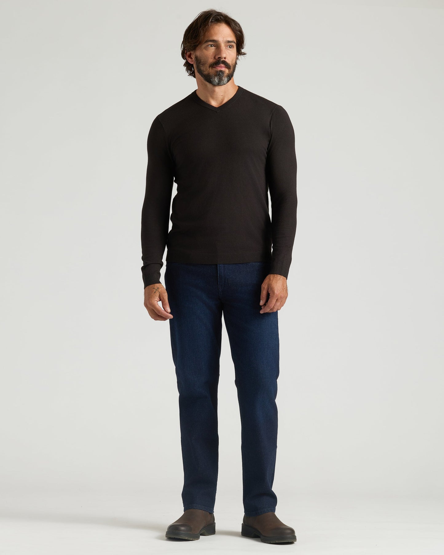 Black & Navy Dressy V-Neck Sweater 2-Pack