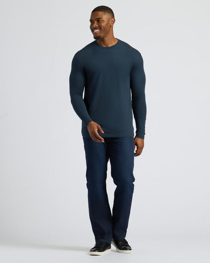 All Navy Tall Long Sleeve Crew 3-Pack