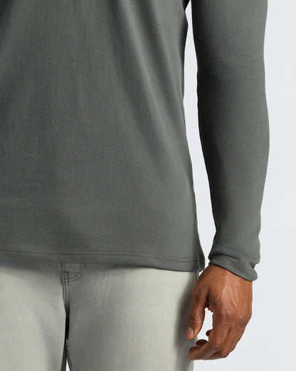 Black & Carbon Tall Heavyweight Long Sleeve Pocket Crew 4-Pack