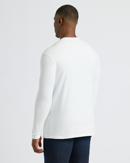 Black & White Tall Heavyweight Long Sleeve Pocket Crew 4-Pack