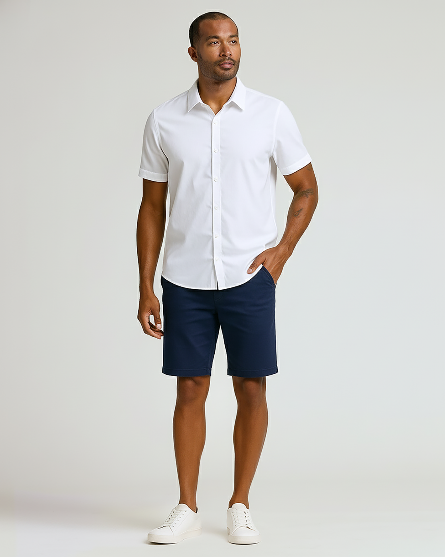 9" Sandstone & Navy Chino Shorts 2-Pack