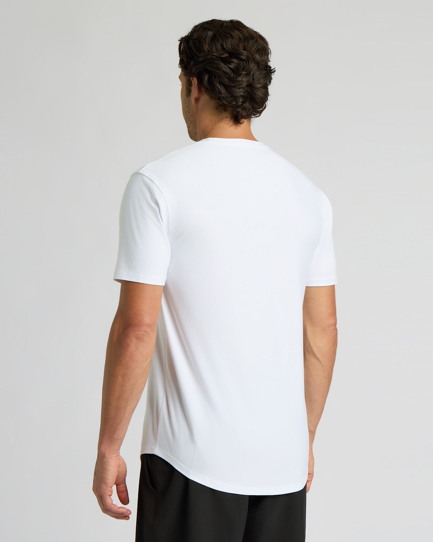 All White Active Curved Hem Crew 3-Pack