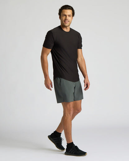 All Black Active Curved Hem Crew 3-Pack