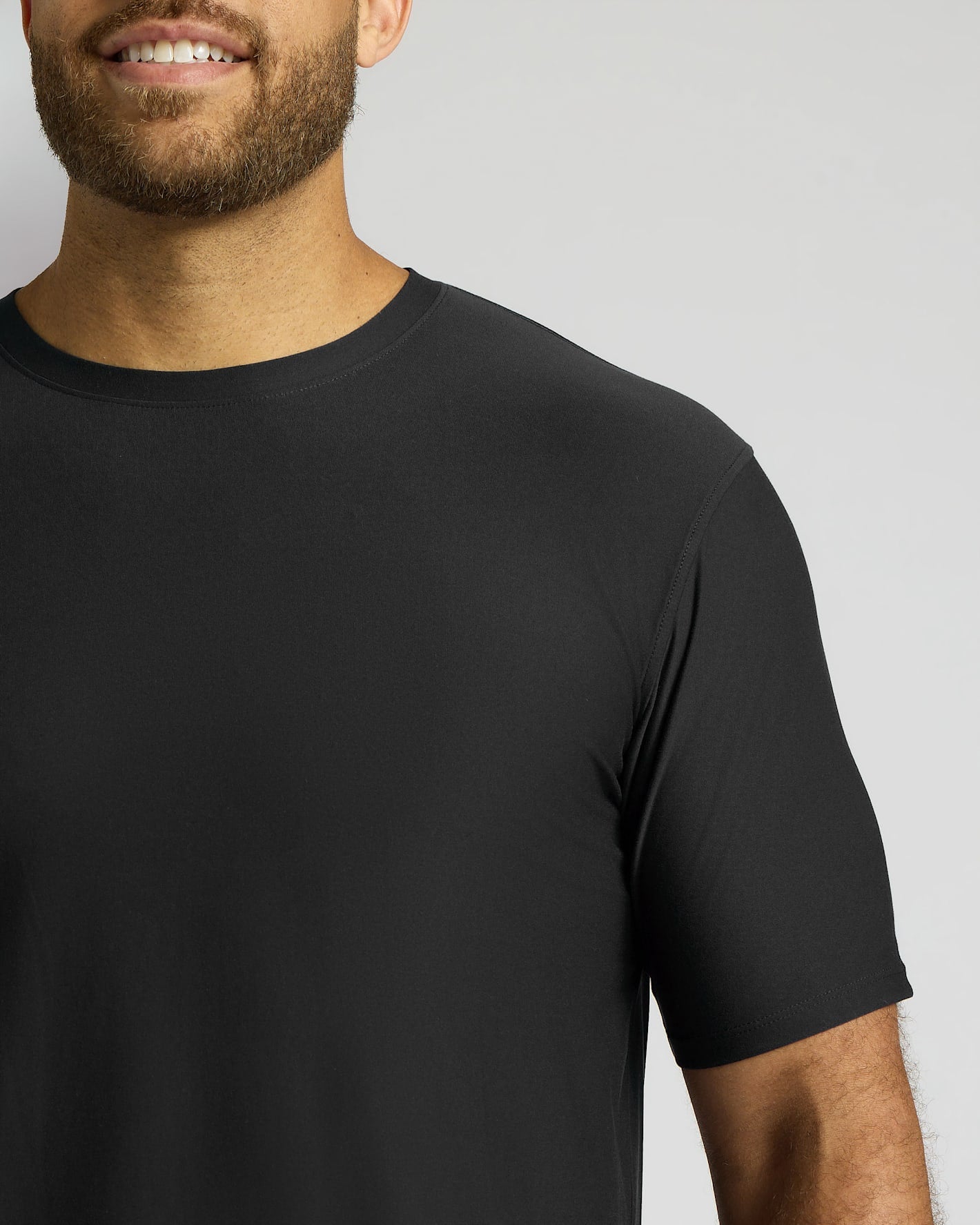 All Black Tall Active Curved Hem Crew 6-Pack