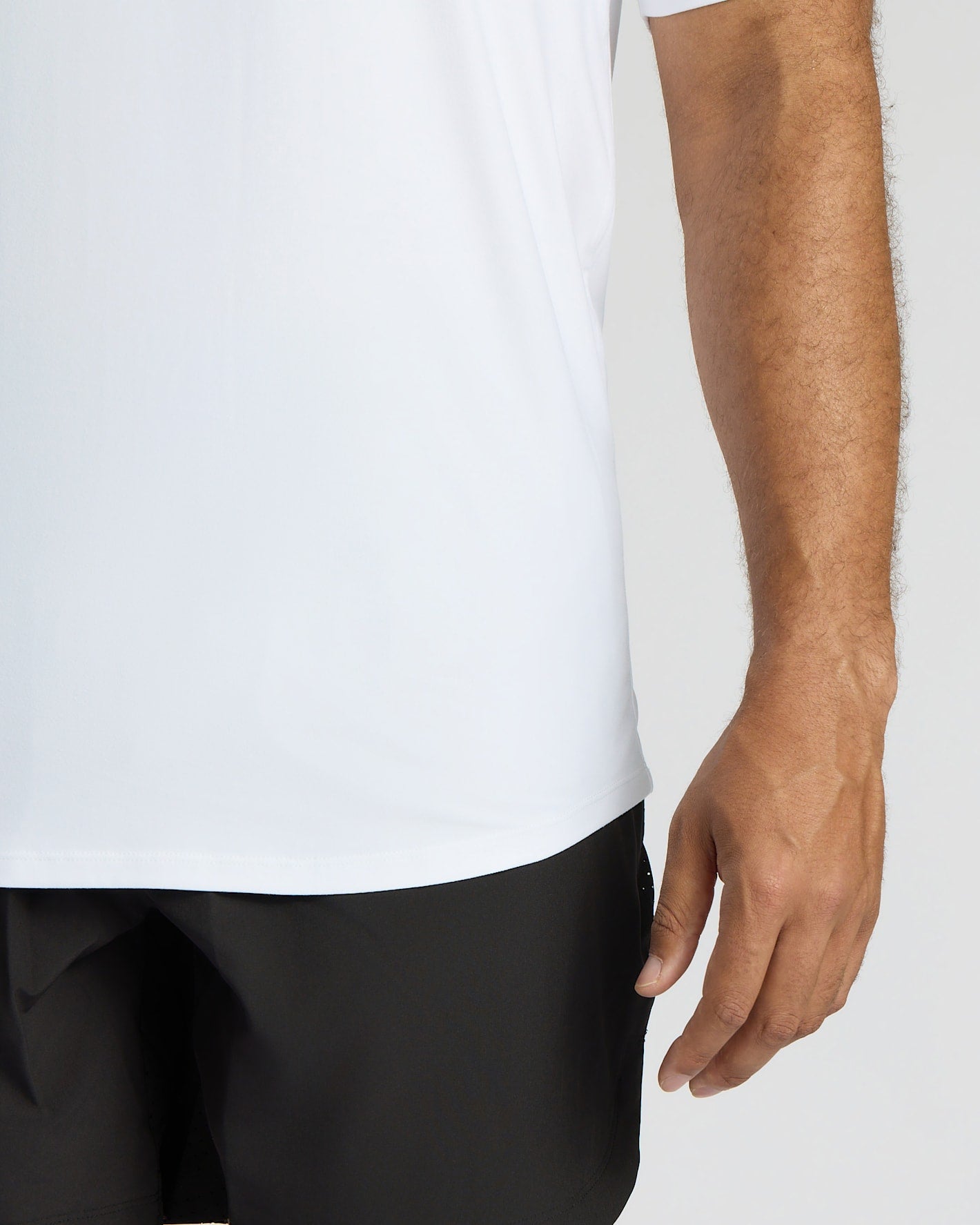 All White Tall Active Curved Hem Crew 3-Pack