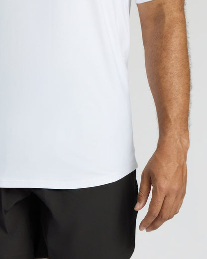 All White Tall Active Curved Hem Crew 3-Pack