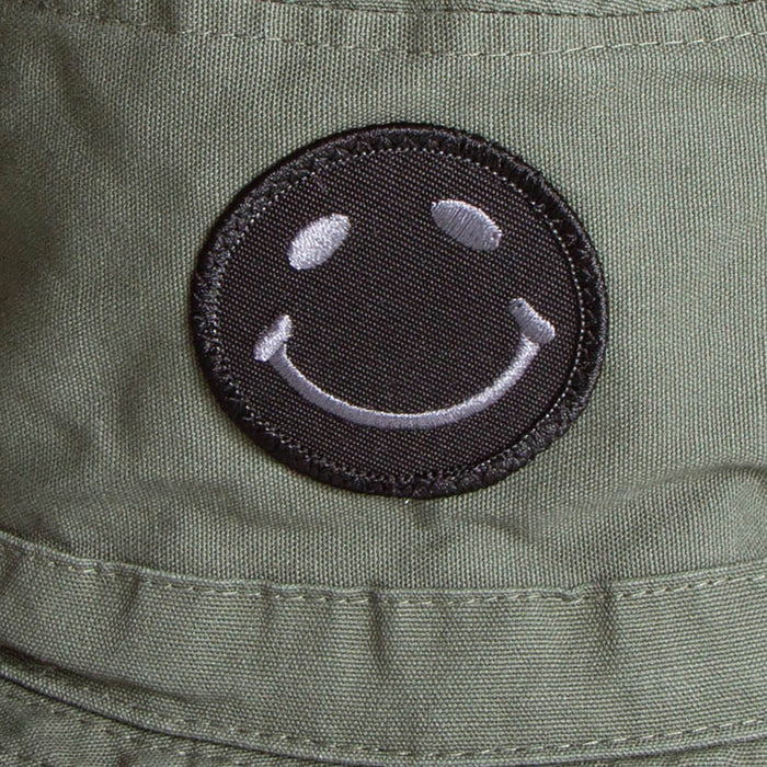 BB Smiley - Draw String Bucket Hat - Khaki