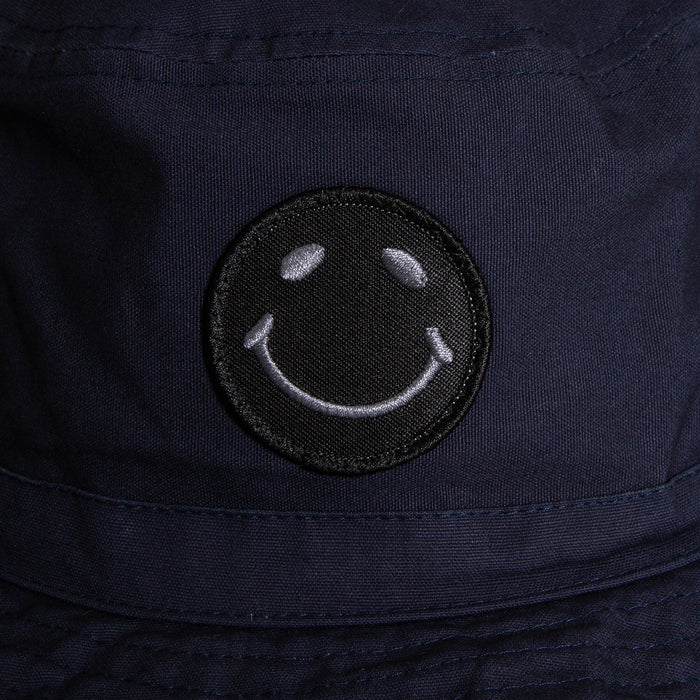 BB Smiley - Draw String Bucket Hat - Navy