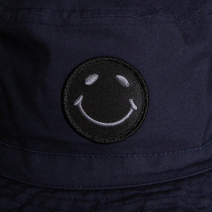 BB Smiley - Draw String Bucket Hat - Navy