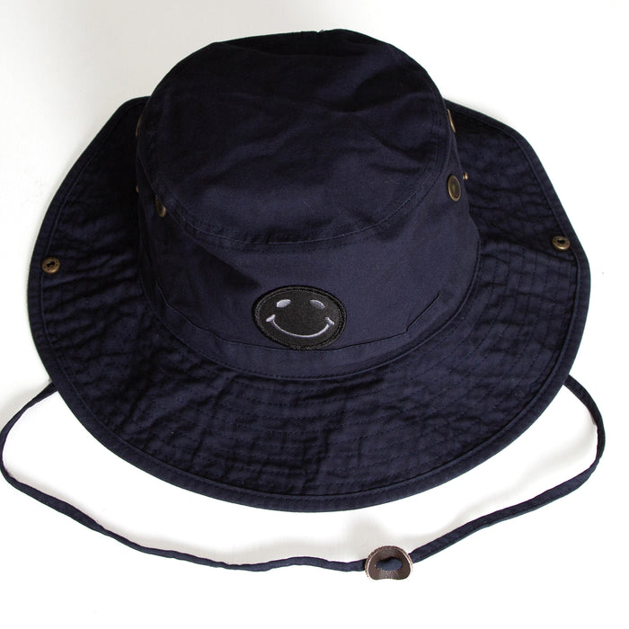 BB Smiley - Draw String Bucket Hat - Navy