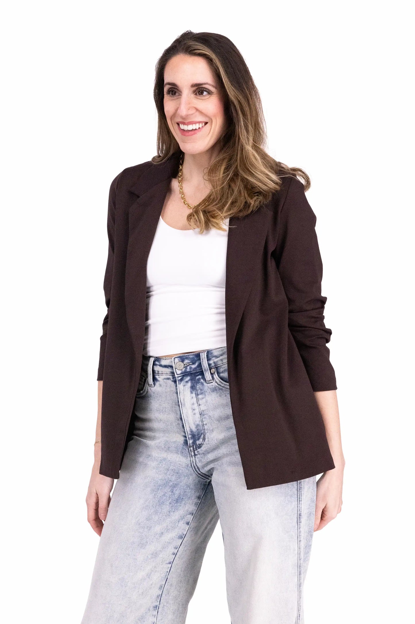 Rise to the Challenge Women's 3/4 Length Ruched Sleeve Blazer