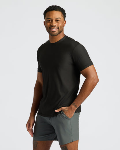 All Black Active Crew Neck 3-Pack