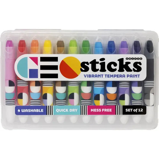 Geo Sticks Vibrant Tempera Paint Sticks - Brights
