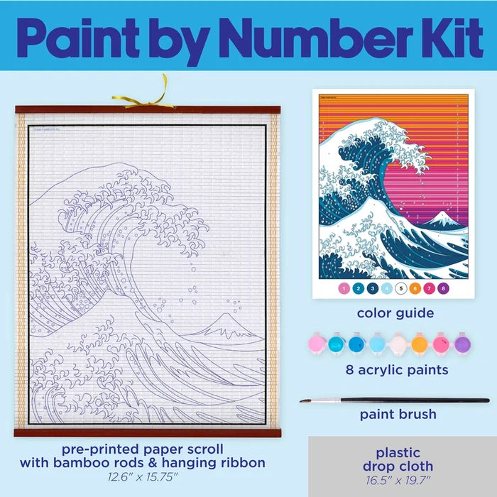 Great Wave Paper Scroll Painting Kit