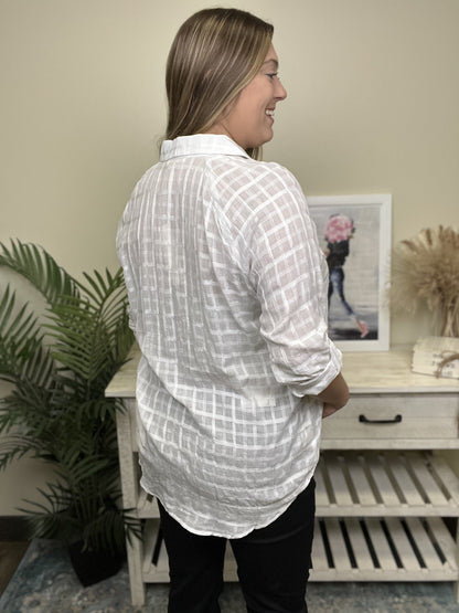 Darling Angel Women's Button Down Casual 1/2 Sleeve Top