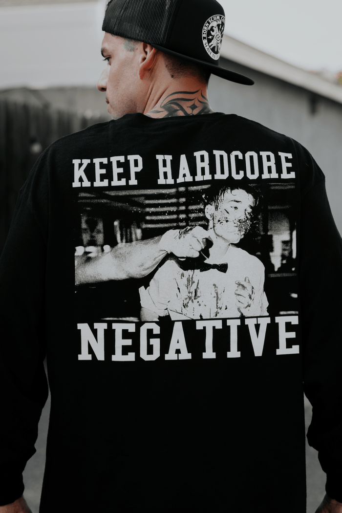 KEEP HARDCORE NEGATIVE LONG SLEEVE T - SHIRT - Born Scum
