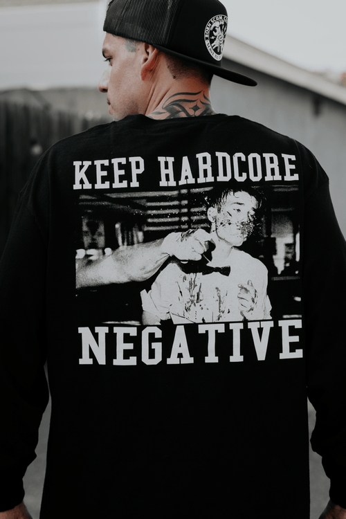 KEEP HARDCORE NEGATIVE LONG SLEEVE T - SHIRT - Born Scum